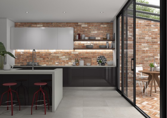 Old Street Brick Red Porcelain Wall & Floor Tile 75x250mm