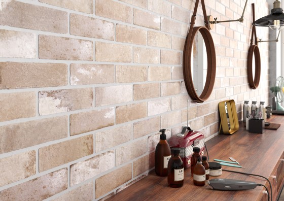 Old Street Brick Beige Porcelain Wall & Floor Tile 75x250mm