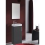 Plan Gloss Anthracite Floor Standing Cloakroom Unit Inc Wash Basin