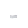 Look Wall Hung Worktop Unit 60cm 1 Drawer Matt Stone with Brass Handle