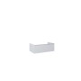 Look Wall Hung Worktop Unit 80cm 1 Drawer Matt Stone with Black Handle