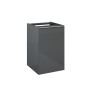Look Wall Hung Base Unit complete with Basket 40cm Anthracite Gloss with Black Handle