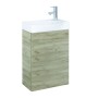 Drift 45cm Craft Oak Cloakroom Wall Hung 1 Taphole Basin Unit