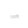 Look Wall Hung Worktop Unit 80cm 1 Drawer White Gloss with Black Handle