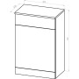 Modern White 401 - 500mm  for ; Finish - Gloss