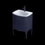 Wimborne Wall Hung 2 Drawer Basin Unit 62cm Matt Blue