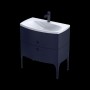 Wimborne Wall Hung 2 Drawer Basin Unit 82cm Matt Blue