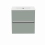 Gloucester Wall Hung 50cm 2 Drawer Basin Unit Sage Green