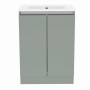 Gloucester Floor Standing 60cm 2 Door Basin Unit Sage Green