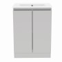 Gloucester Floor Standing 60cm 2 Door Basin Unit Pearl Grey