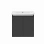 Gloucester Wall Hung 50cm 2 Door Basin Unit Grey Mist