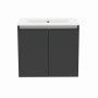 Gloucester Wall Hung 60cm 2 Door Basin Unit Grey Mist