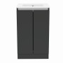 Gloucester Floor Standing 50cm 2 Door Basin Unit Grey Mist