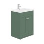 Dorset 60cm Floor Standing 2 Door Basin Unit Labrador Green
