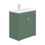 Dorset 80cm Floor Standing 2 Door Basin Unit Labrador Green