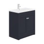 Dorset 80cm Floor Standing 2 Door Basin Unit Indigo Blue