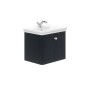 Heritage Wall Hung 50cm 1 Drawer Unit Indigo Ash