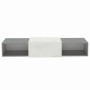 Wells Wall Hung Unit 2x50cm Boxes Dust Grey White Marble Top