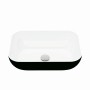 Coral 47cm Sit On Basin No Tap Hole Black/White