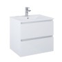 Sussex Wall Hung 60cm 2 Drawer Basin Unit Gloss White