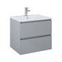 Sussex Wall Hung 60cm 2 Drawer Basin Unit Gloss Light Grey