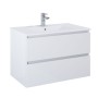 Sussex Wall Hung 80cm 2 Drawer Basin Unit Gloss White