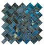 Backlit Stone Blue Interlock Mosaic Porcelain Wall & Floor Tile 300x300mm