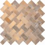 Backlit Stone Amber Interlock Mosaic Porcelain Wall & Floor Tile 300x300mm