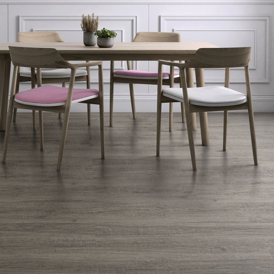 Kraus Ashdown Grey 1230x179x6mm Easy Living Plank Rigid Click LVT with Built In Underlay - 2.2m2 (LVTP003)