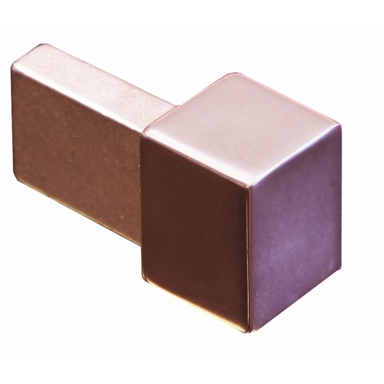 Genesis Aluminium Square Trim Corner Bright Copper EDP122.95 12mm - Pack of 2