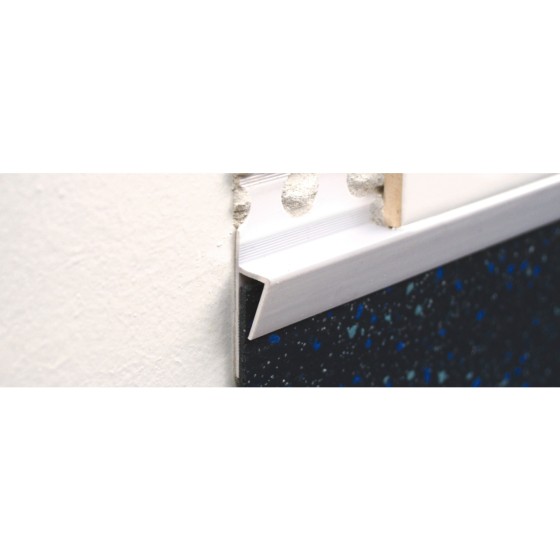Genesis PVC Vinyl to Tile Trim White EVC080.01 8mm x 2.5m