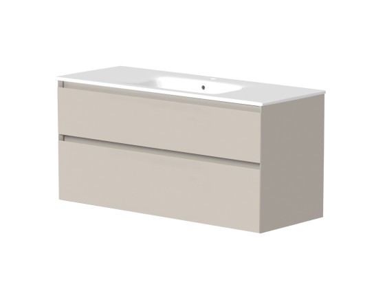 Ashbury 120cm Two Drawer Wall Hung Unit  & Basin in Cashmere