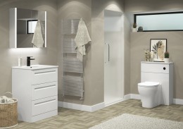 Malvern 60cm White Gloss WC Unit  