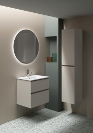 Ashbury 60cm Cashmere Two Drawer Wall Hung Unit & Basin 