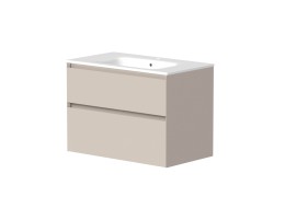 Ashbury 80cm Cashmere Two Drawer Wall Hung Unit & Basin 