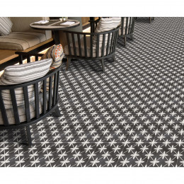 Oxford Black Star 'Mr Jones' Ceramic Floor & Wall Tiles 316x316mm