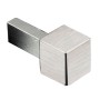 Genesis Aluminium Square Trim Corner Brushed Silver EDP102.94 10mm - Pack of 2