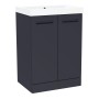 Malvern 60cm Two Door Floorstanding Unit & Basin in Indigo