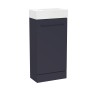 Malvern 40cm One Door Floorstanding Cloakroom Unit & Basin in Indigo - Right Handed