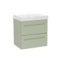 Malvern Slim 50cm Two Drawer Wall Hung Unit & Basin in Indigo