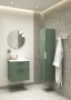 Helmsley 60cm Two Drawer Wall Hung Unit & Basin in Reed Green