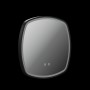 Stanway 50cm Illuminated Soft Square Mirror With Demister in Matt Black