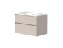 Ashbury 80cm Two Drawer Wall Hung Unit  & Basin in Cashmere