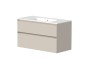 Ashbury 100cm Two Drawer Wall Hung Unit & Basin in Cashmere