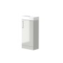 Esher 40cm One Door Floorstanding Cloakroom Unit & Basin in Gloss Grey