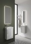 Esher 40cm One Door Wall Hung Cloakroom Unit & Basin in Gloss Grey