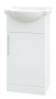 Sense II 45cm One Door Floorstanding Unit & Basin in White Gloss
