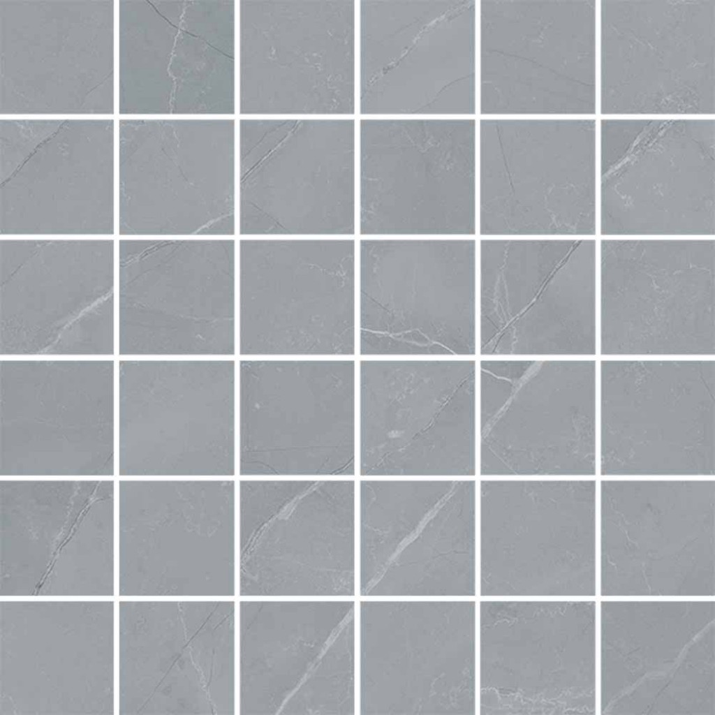 Marbellous Amani Grey Square Mosaic 330x330mm N&C Tiles and Bathrooms