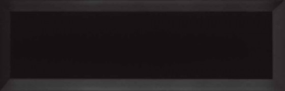 Synergy Metro Underground Bevel Black Ceramic Wall Tile 100x300mm