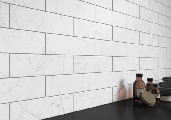 Marbellous Carrara Venatino Porcelain Wall & Floor Tile 100x300mm 